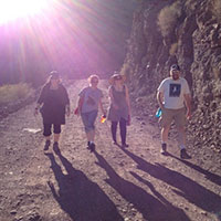 To beach camp: Jane, Audrey, Chris & D.